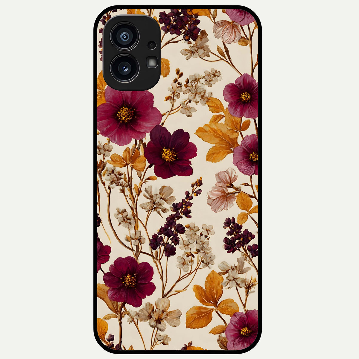  Autumn Wine Bloom Glass Case For Nothing Phone 1 back cover – full design glossy printed glass finish