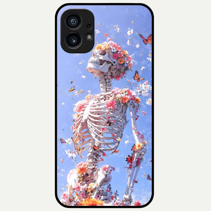  Bloom Beyond Bones Glass Case For Nothing Phone 1 back cover – full design glossy printed glass finish
