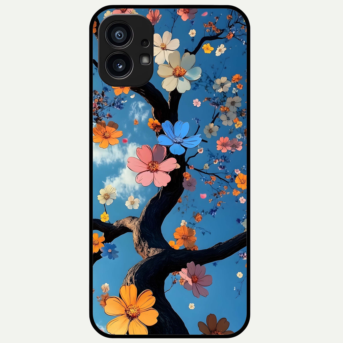  Blossom Dream Sky Glass Case For Nothing Phone 1 back cover – full design glossy printed glass finish