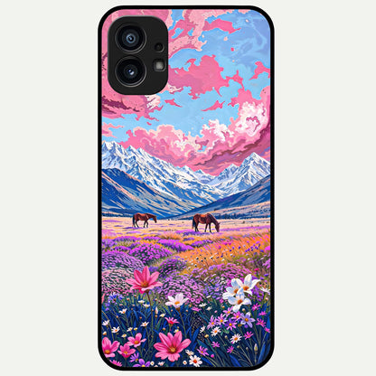  Blossom Valley Dream Glass Case For Nothing Phone 1 back cover – full design glossy printed glass finish
