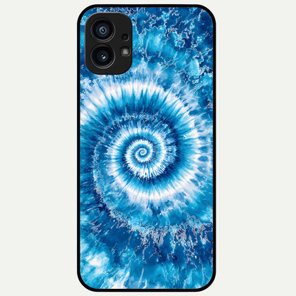  Blue Galaxy Wave Glass Case For Nothing Phone 1 back cover – full design glossy printed glass finish