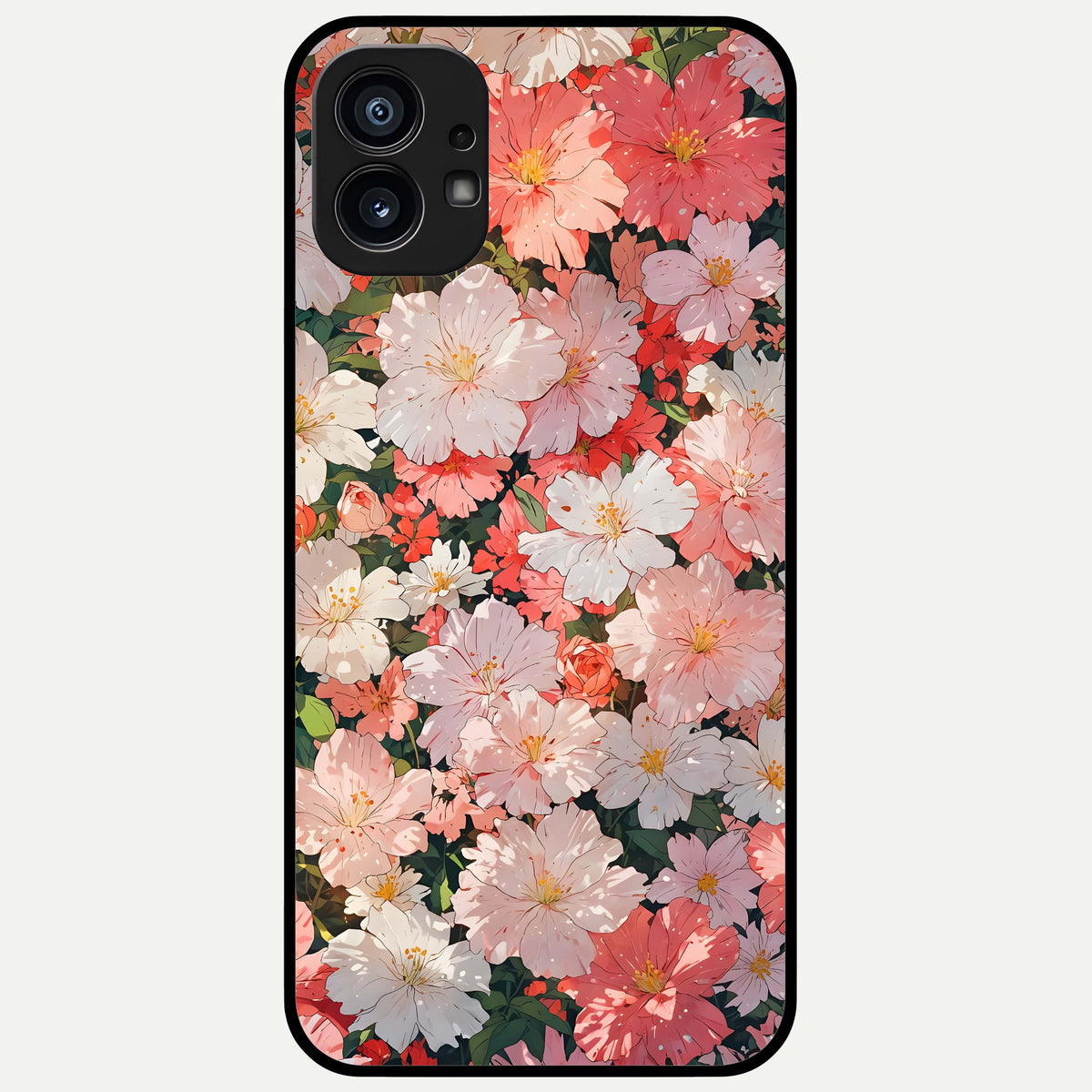  Blush Bloom Field Glass Case For Nothing Phone 1 back cover – full design glossy printed glass finish