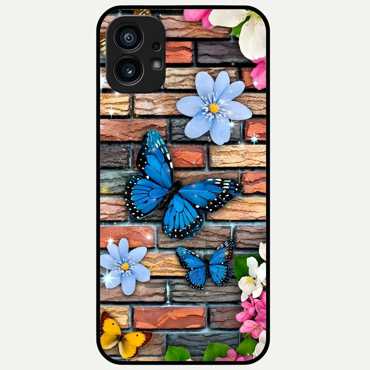  Brick Bloom Flight Glass Case For Nothing Phone 1 back cover – full design glossy printed glass finish