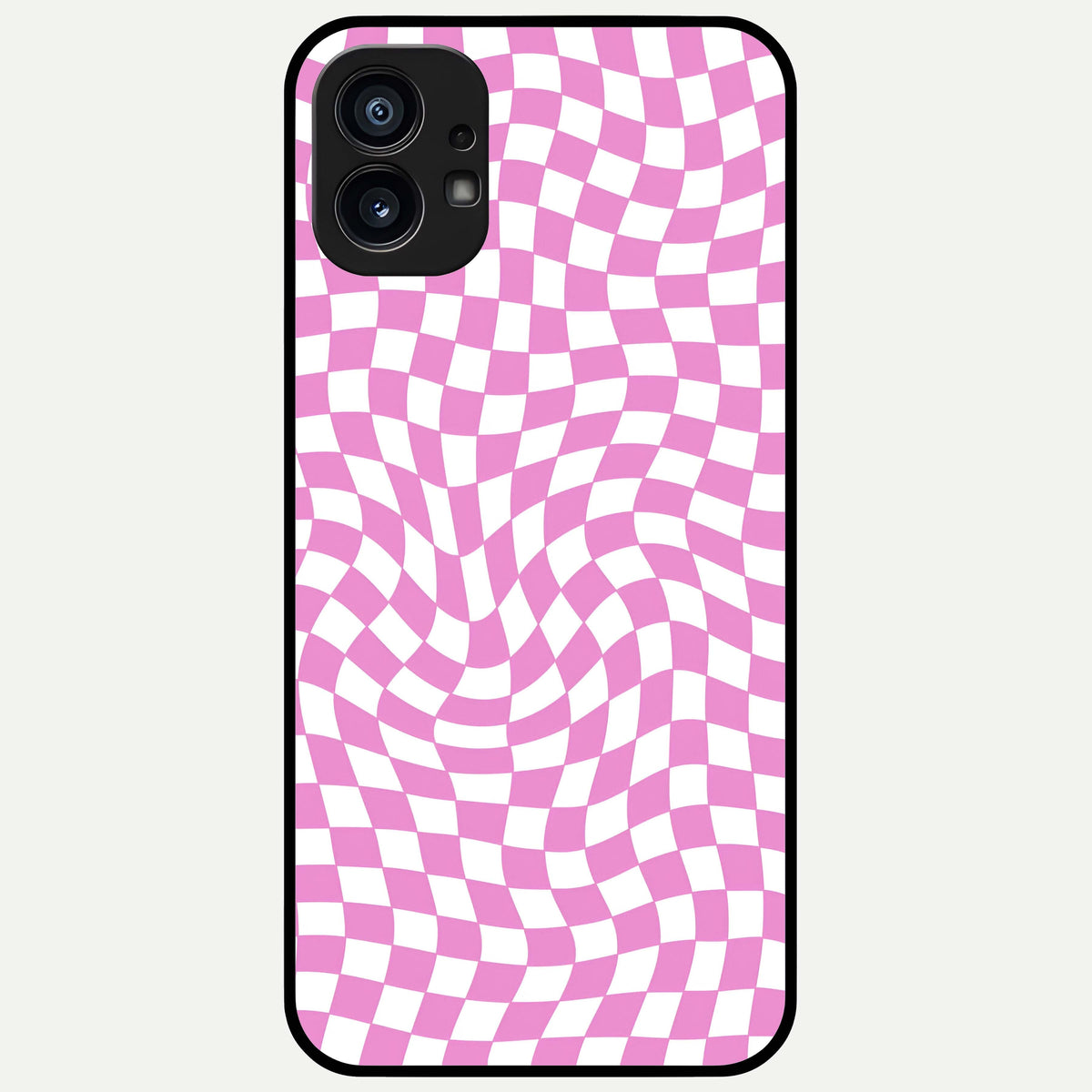  Bubblegum Check Wave Glass Case For Nothing Phone 1 back cover – full design glossy printed glass finish