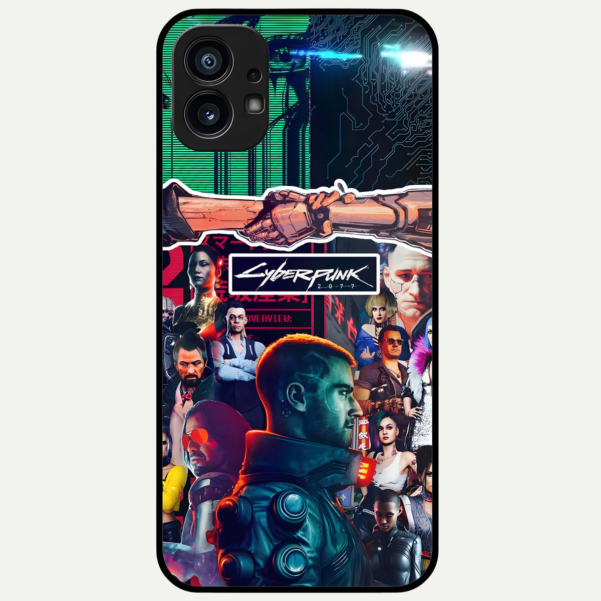  CYBERPUNK Legacy Glass Case For Nothing Phone 1 back cover – full design glossy printed glass finish