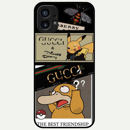 Cartoon Brand Play Mashup Glass Case For Nothing Phone 1 back cover – full design glossy printed glass finish