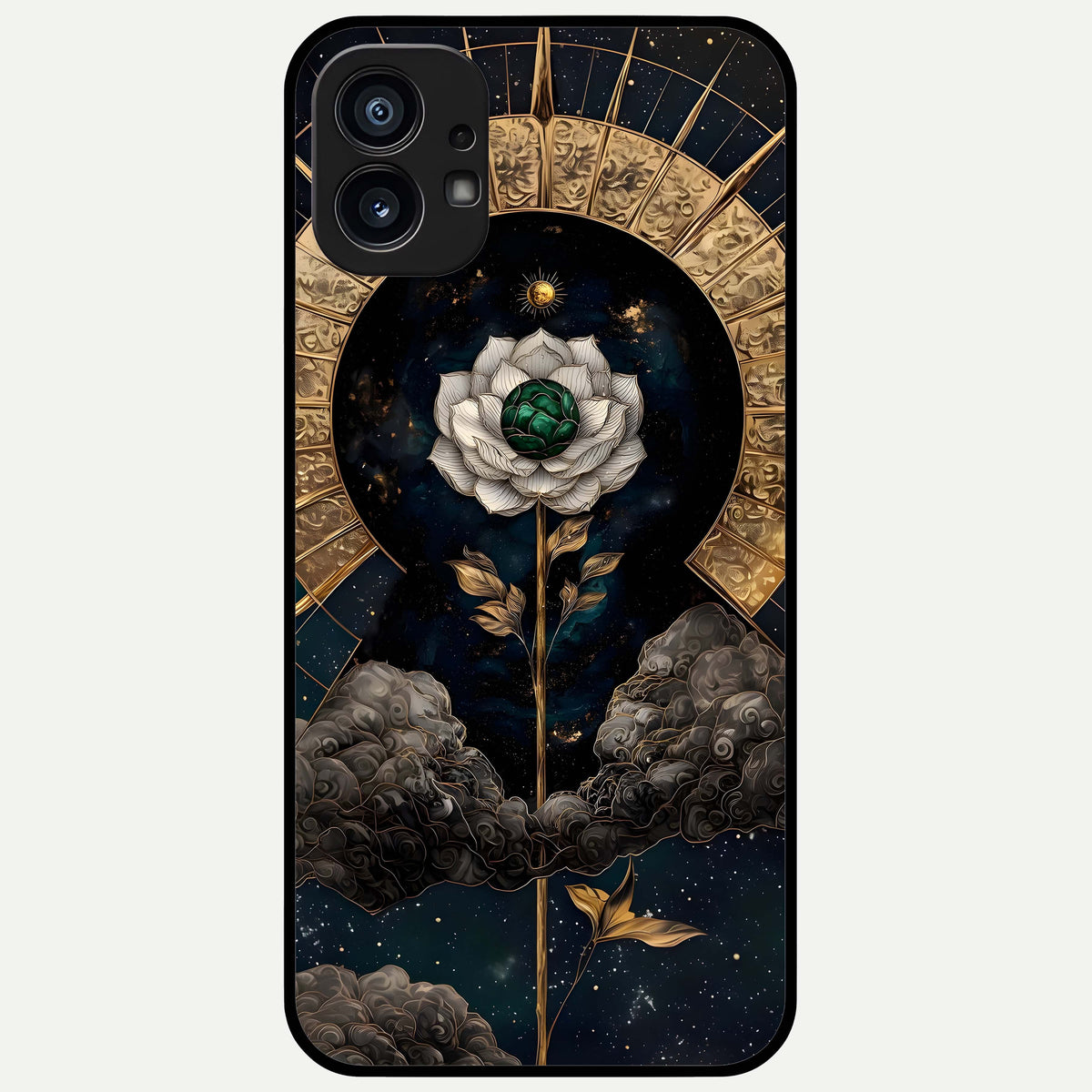  Celestial Lotus Morang Glass Case For Nothing Phone 1 back cover – full design glossy printed glass finish