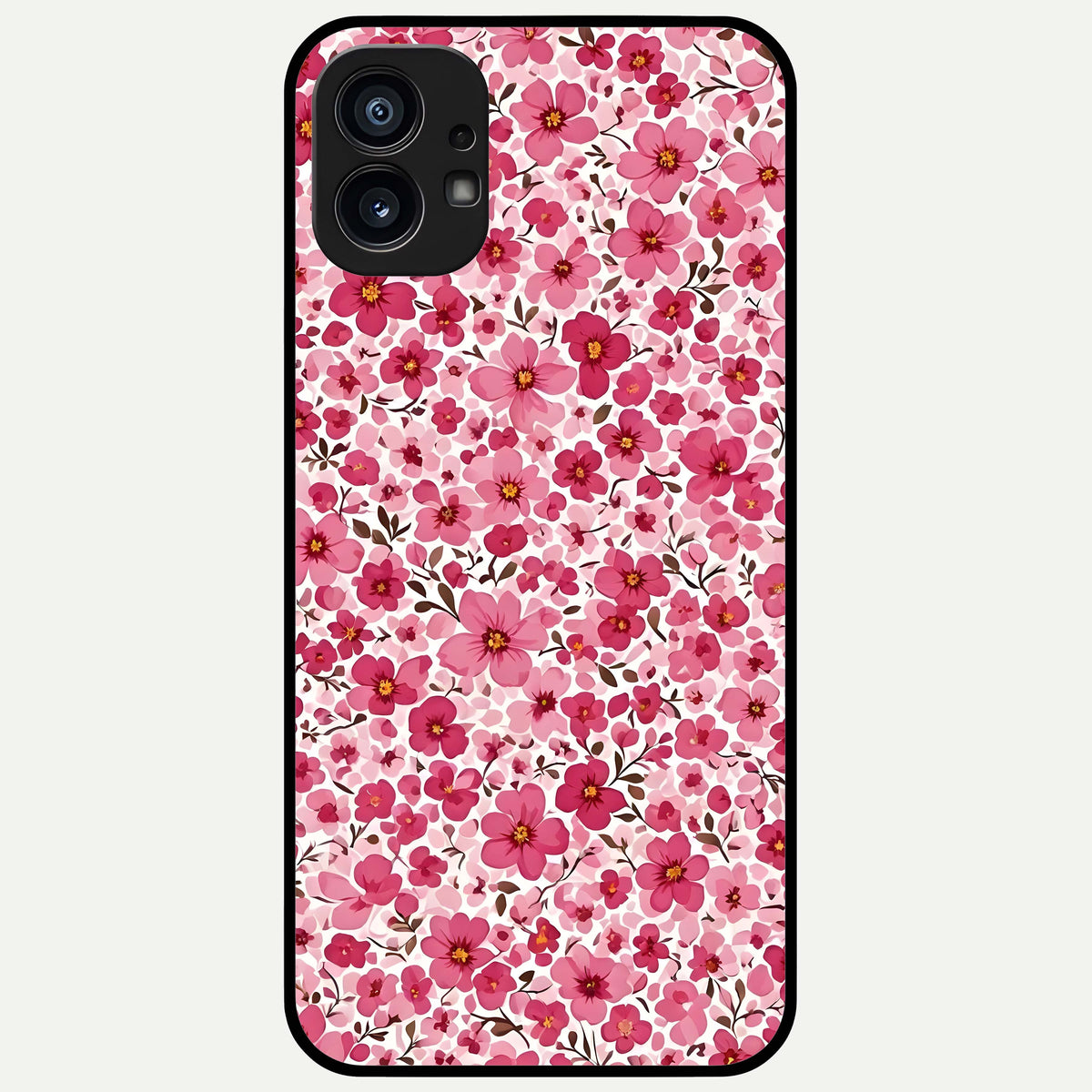  Cherry Blossom Charm Glass Case For Nothing Phone 1 back cover – full design glossy printed glass finish