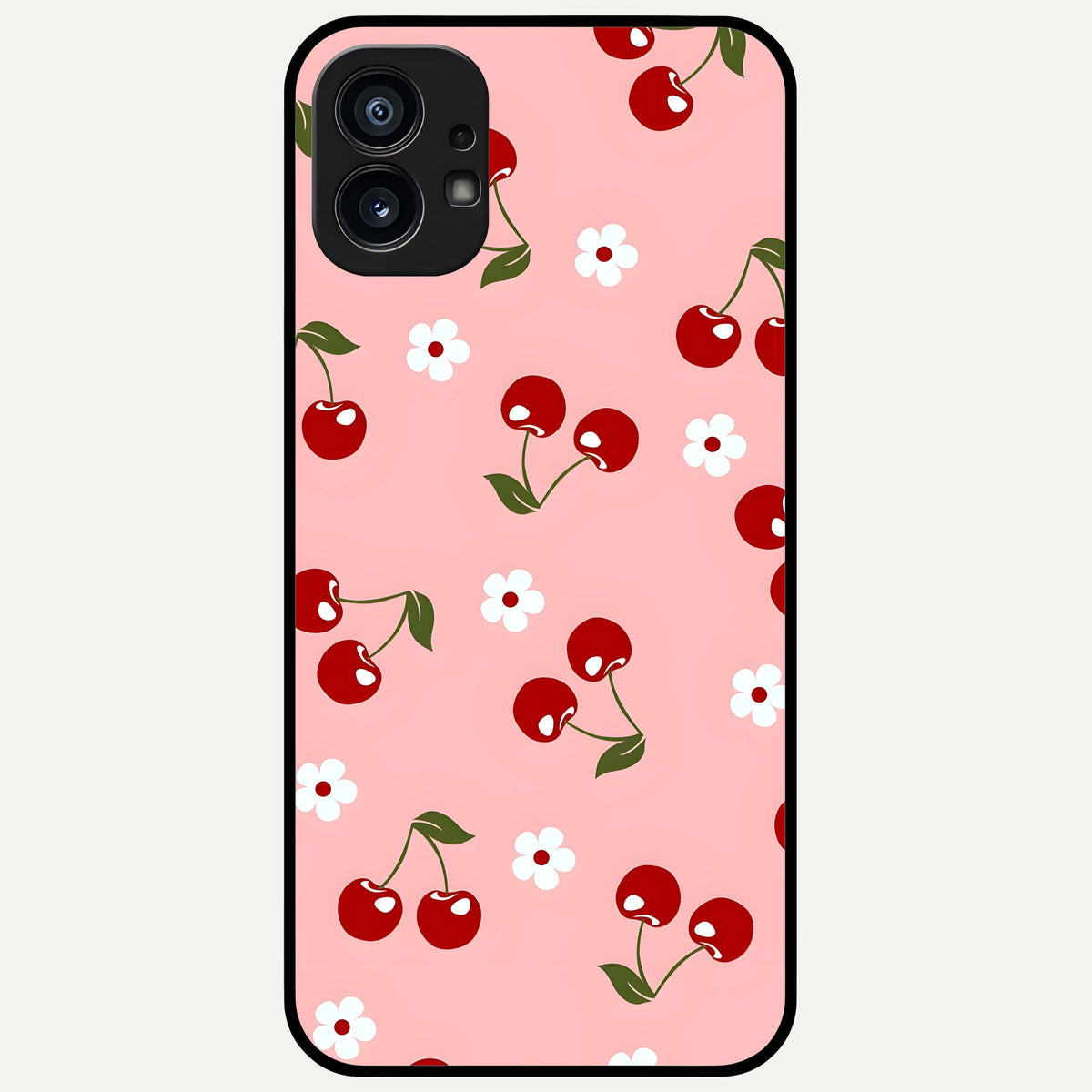  Cherry Love Mood Glass Case For Nothing Phone 1 back cover – full design glossy printed glass finish