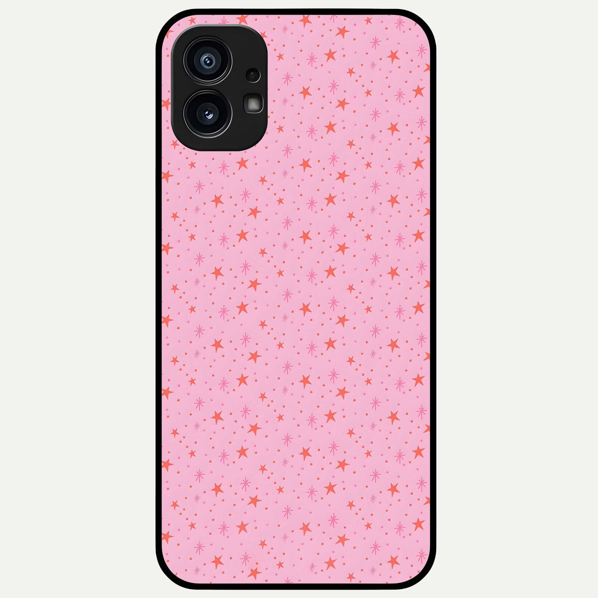  Cosmic Pink Sparkle Glass Case For Nothing Phone 1 back cover – full design glossy printed glass finish