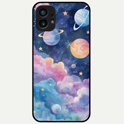  Cosmic Planet Dreams Glass Case For Nothing Phone 1 back cover – full design glossy printed glass finish