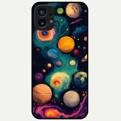  Cosmic Planet Journey Glass Case For Nothing Phone 1 back cover – full design glossy printed glass finish