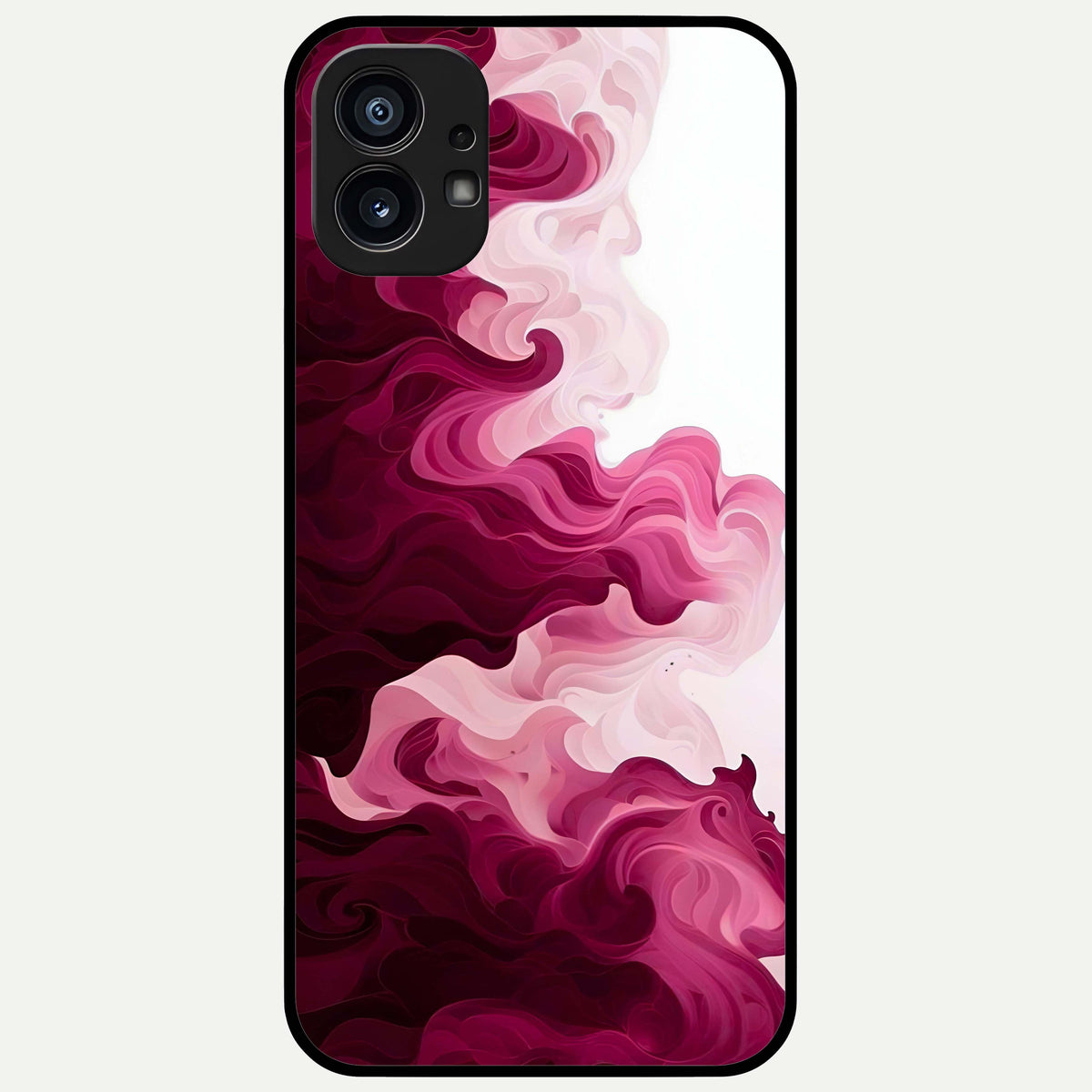  Crimson Wave Flow Glass Case For Nothing Phone 1 back cover – full design glossy printed glass finish