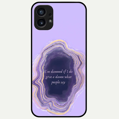  Damned People Quote Glass Case For Nothing Phone 1 back cover – full design glossy printed glass finish