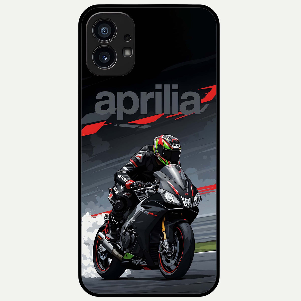  Dark Aprilla Glass Case For Nothing Phone 1 back cover – full design glossy printed glass finish