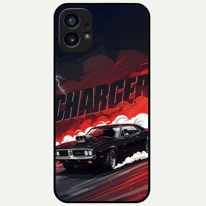  Dark Charger Fury Glass Case For Nothing Phone 1 back cover – full design glossy printed glass finish