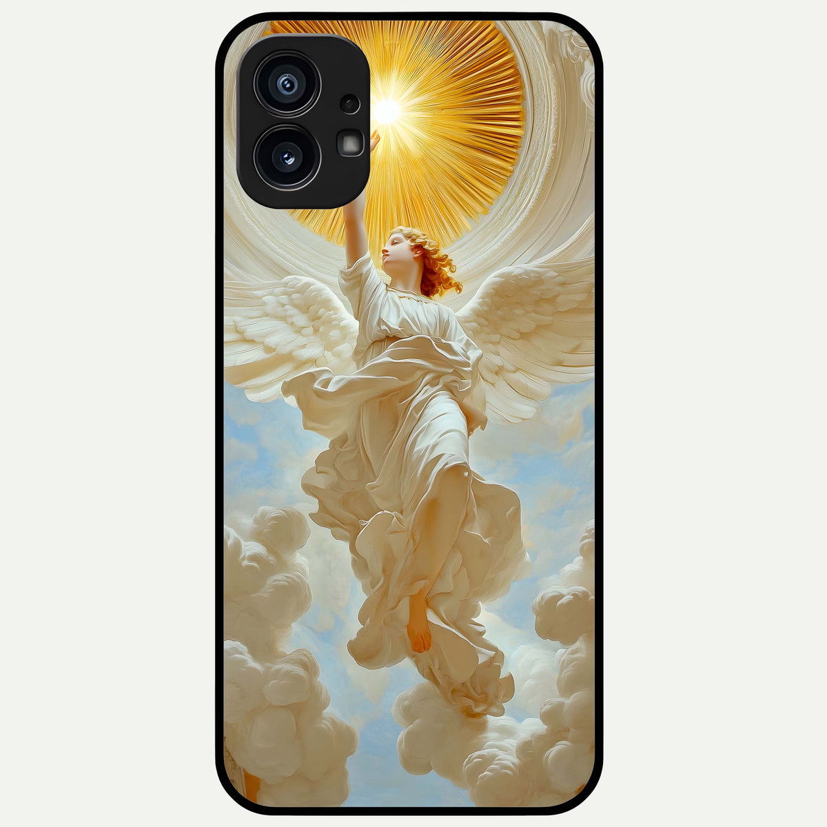  Divine Light Angel Glass Case For Nothing Phone 1 back cover – full design glossy printed glass finish