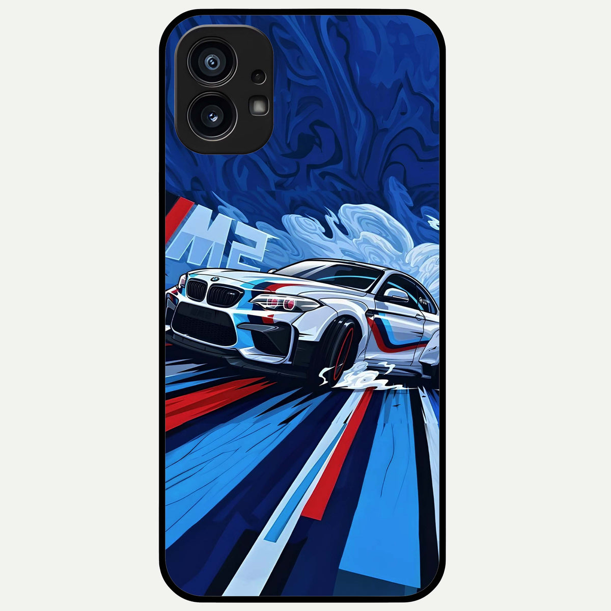  Drift Power Rush Glass Case For Nothing Phone 1 back cover – full design glossy printed glass finish