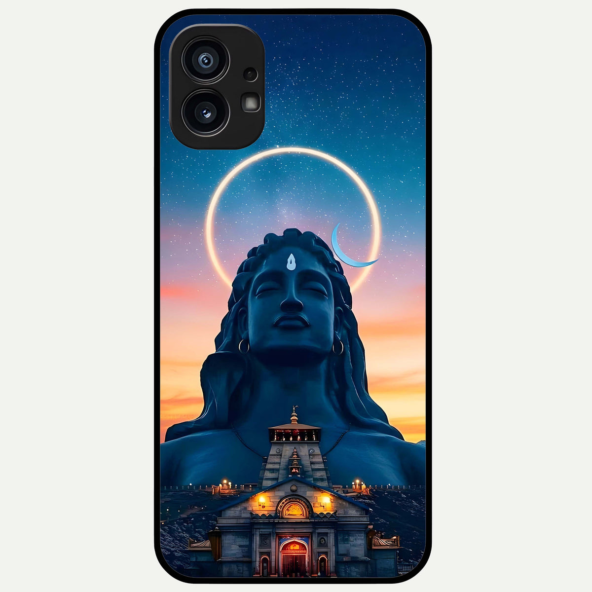  Eternal Shiva Aura Glass Case For Nothing Phone 1 back cover – full design glossy printed glass finish