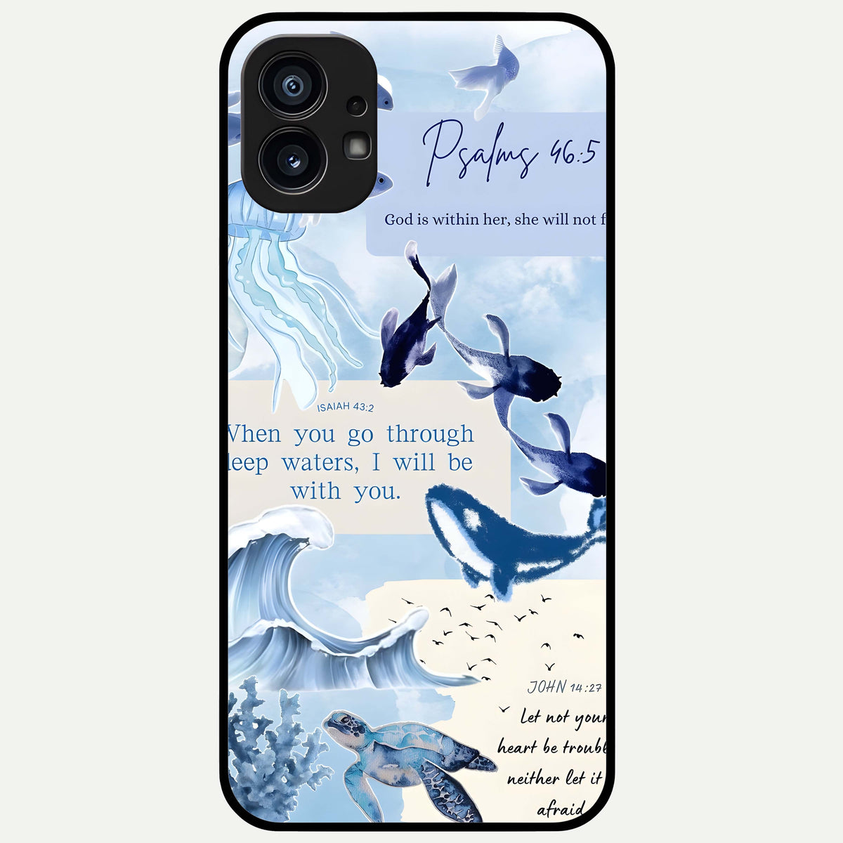  Faithful Ocean Promise Glass Case For Nothing Phone 1 back cover – full design glossy printed glass finish