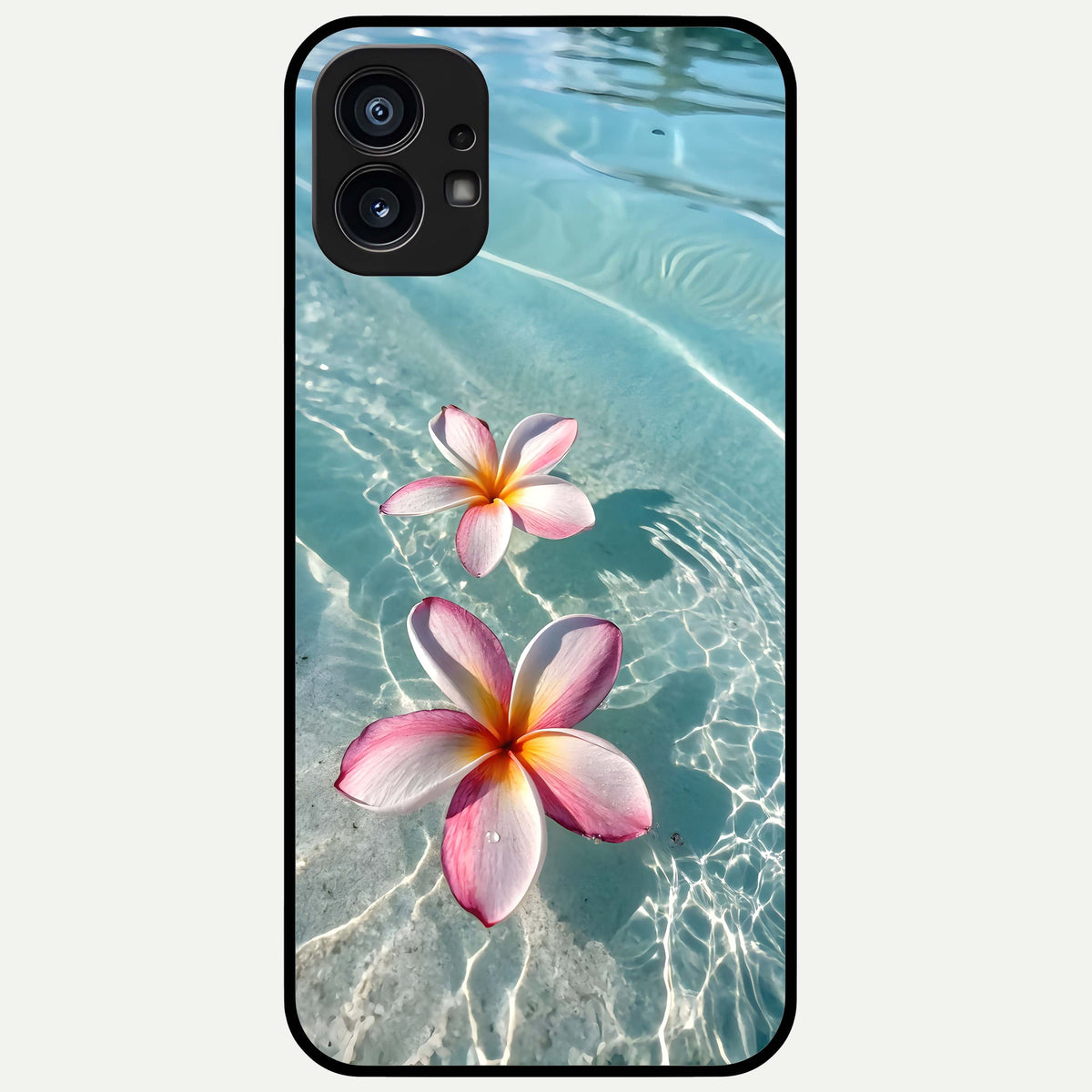  Floating Bloom Bliss Glass Case For Nothing Phone 1 back cover – full design glossy printed glass finish