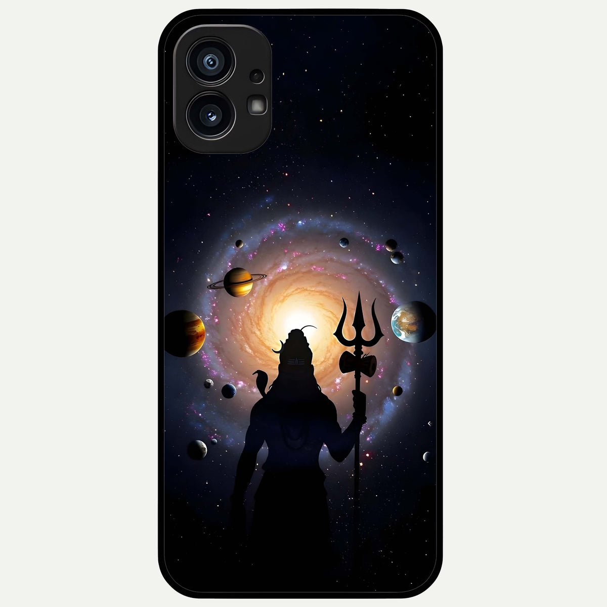  Galactic Shiva Vision Glass Case For Nothing Phone 1 back cover – full design glossy printed glass finish
