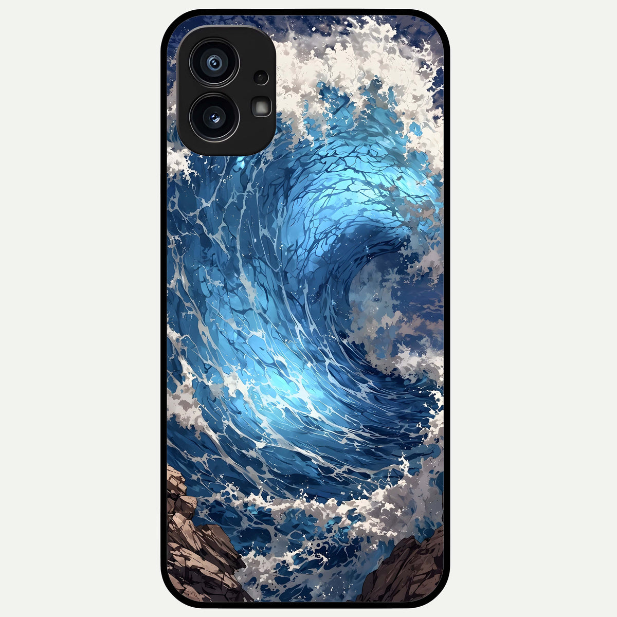  Giant Ocean Wave Glass Case For Nothing Phone 1 back cover – full design glossy printed glass finish