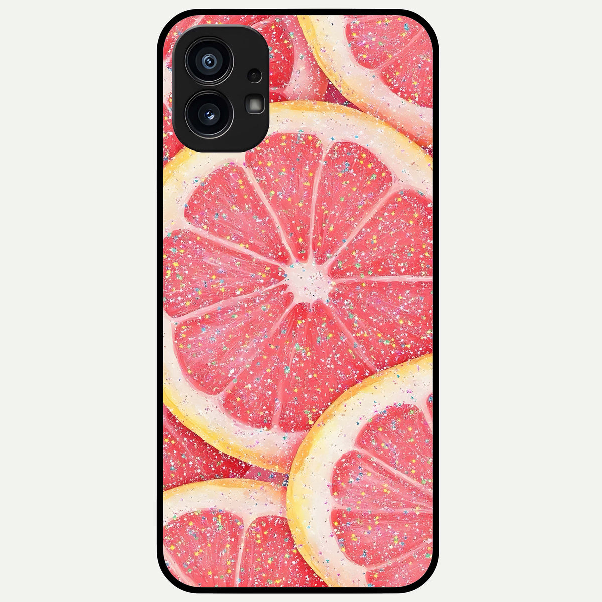  Glitter Grapefruit Glass Case For Nothing Phone 1 back cover – full design glossy printed glass finish