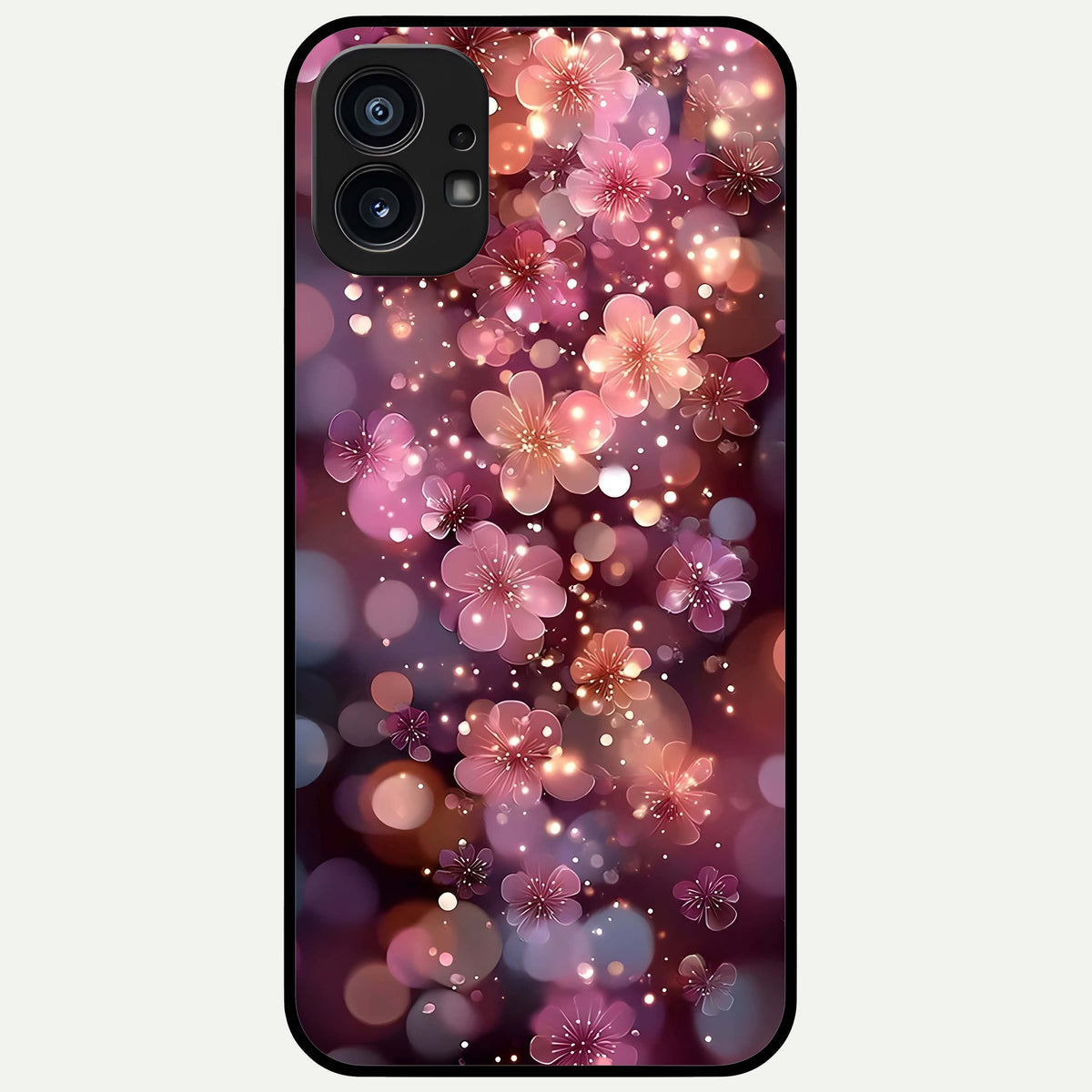  Glowing Petal Bliss Glass Case For Nothing Phone 1 back cover – full design glossy printed glass finish