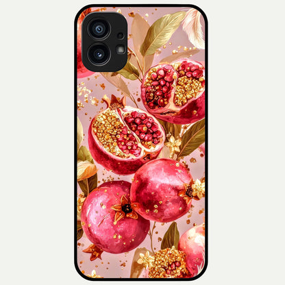  Golden Bloom Glow Glass Case For Nothing Phone 1 back cover – full design glossy printed glass finish