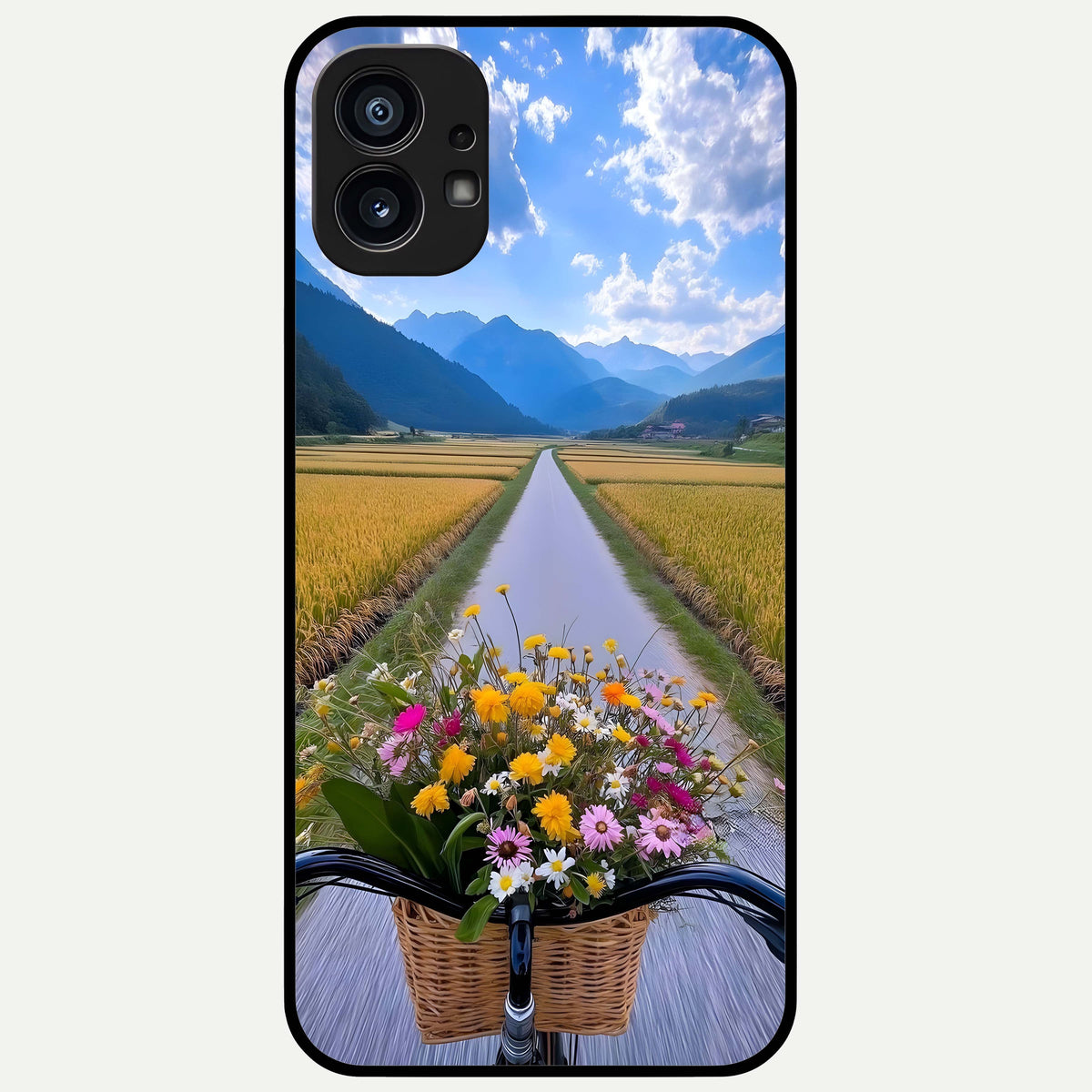  Golden Field Journey Glass Case For Nothing Phone 1 back cover – full design glossy printed glass finish