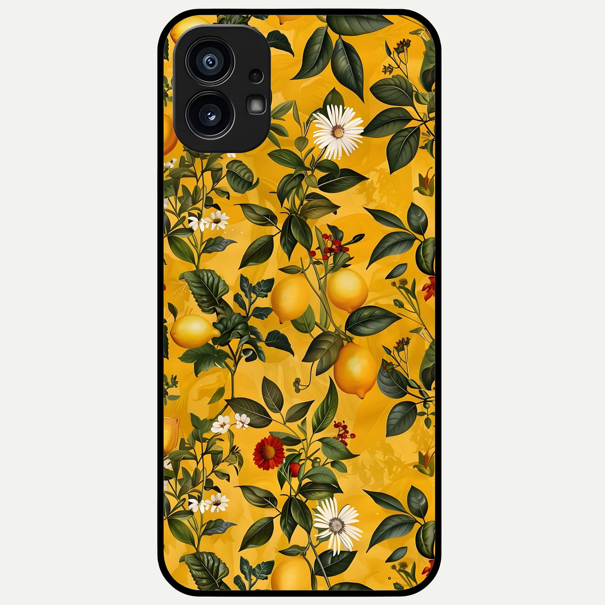  Golden Lemon Field Glass Case For Nothing Phone 1 back cover – full design glossy printed glass finish