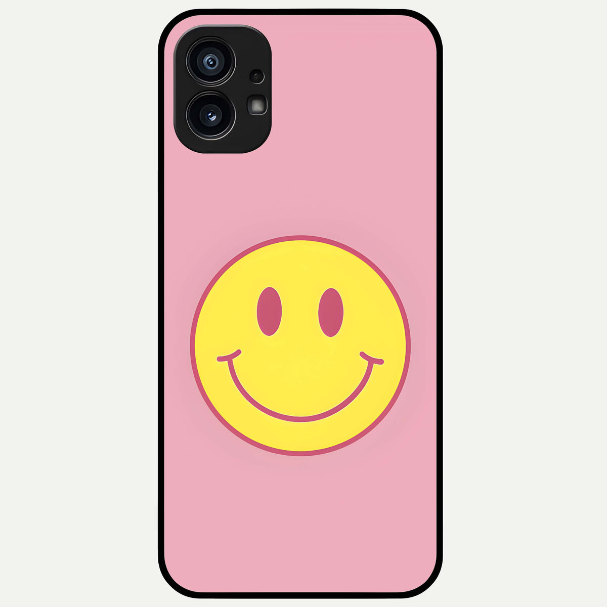  Happy Pink Mood Glass Case For Nothing Phone 1 back cover – full design glossy printed glass finish