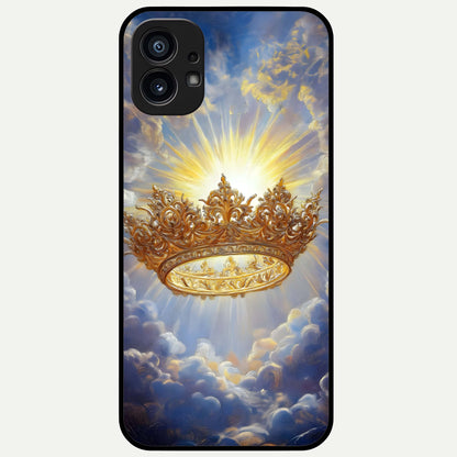  Heavenly Crown Light Glass Case For Nothing Phone 1 back cover – full design glossy printed glass finish