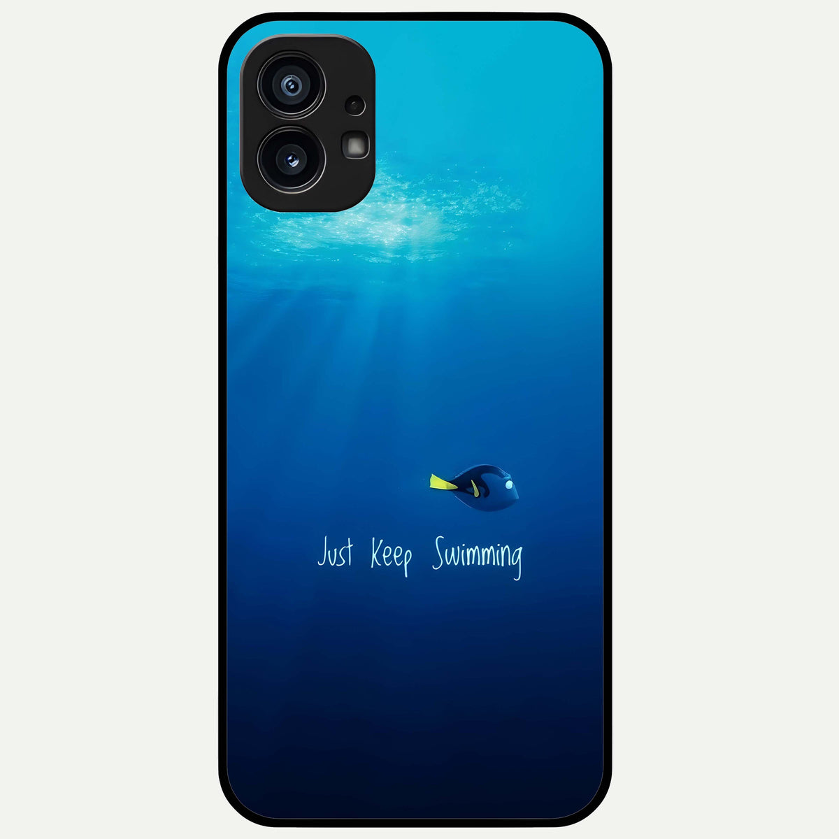  Just Keep Swimming Glass Case For Nothing Phone 1 back cover – full design glossy printed glass finish