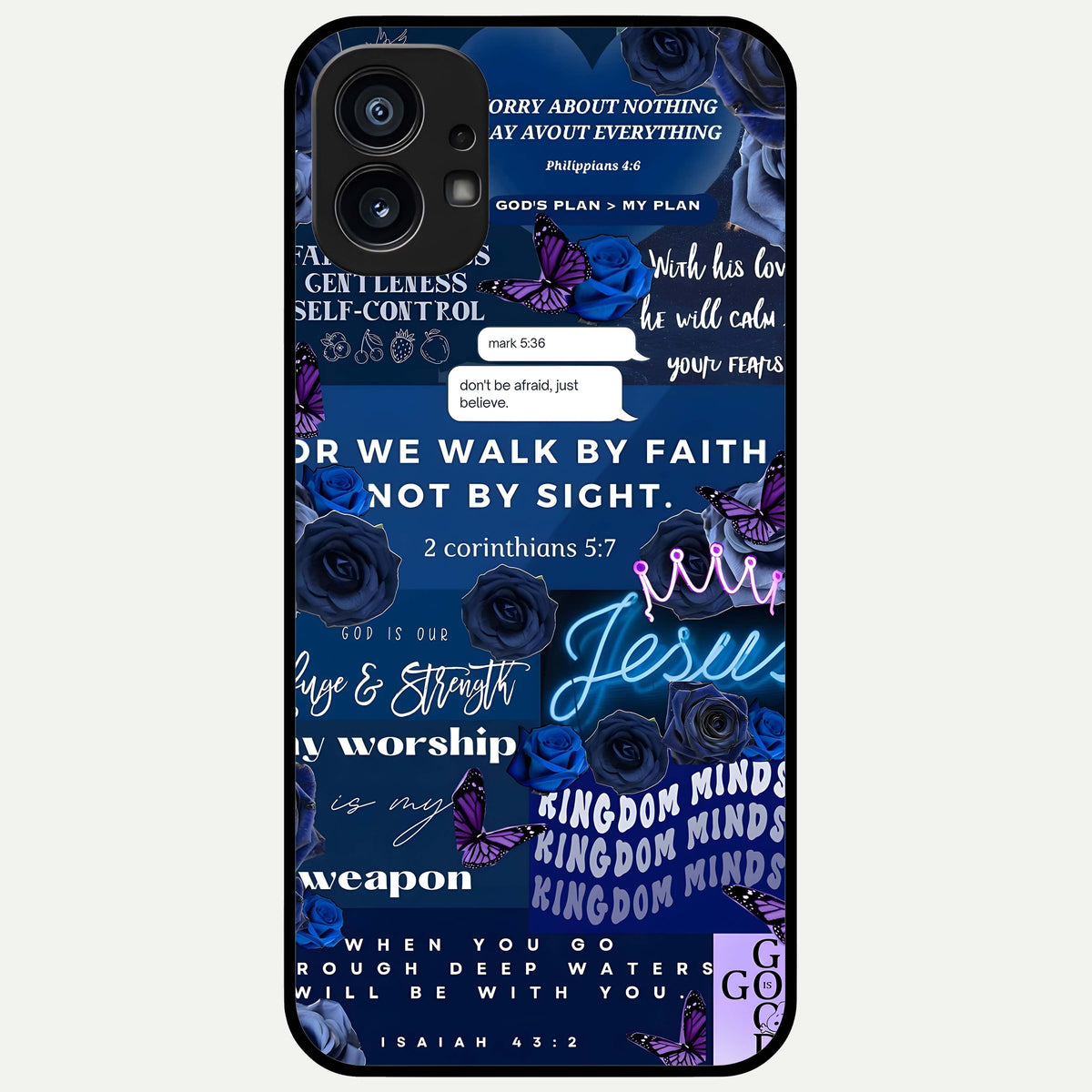  Kingdom Faith Glow Glass Case For Nothing Phone 1 back cover – full design glossy printed glass finish