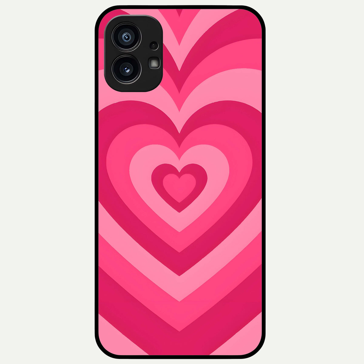  Layered Love Hearts Glass Case For Nothing Phone 1 back cover – full design glossy printed glass finish