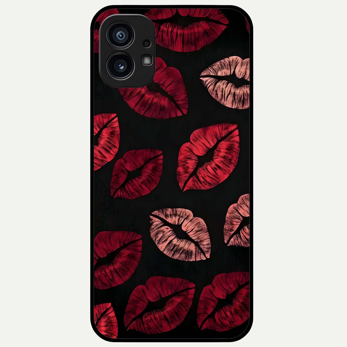  Midnight Kiss Love Glass Case For Nothing Phone 1 back cover – full design glossy printed glass finish