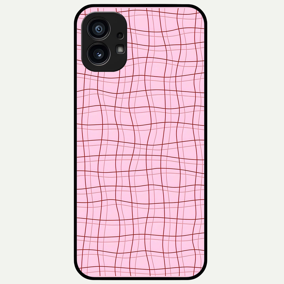  Soft Grid Bliss Glass Case For Nothing Phone 1 back cover – full design glossy printed glass finish