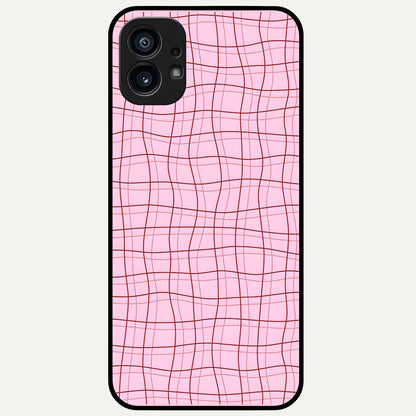  Soft Grid Bliss Glass Case For Nothing Phone 1 back cover – full design glossy printed glass finish