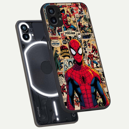  Aesthetic Spider phone case For Nothing Phone 1 showing premium glass back cover with detailed artwork