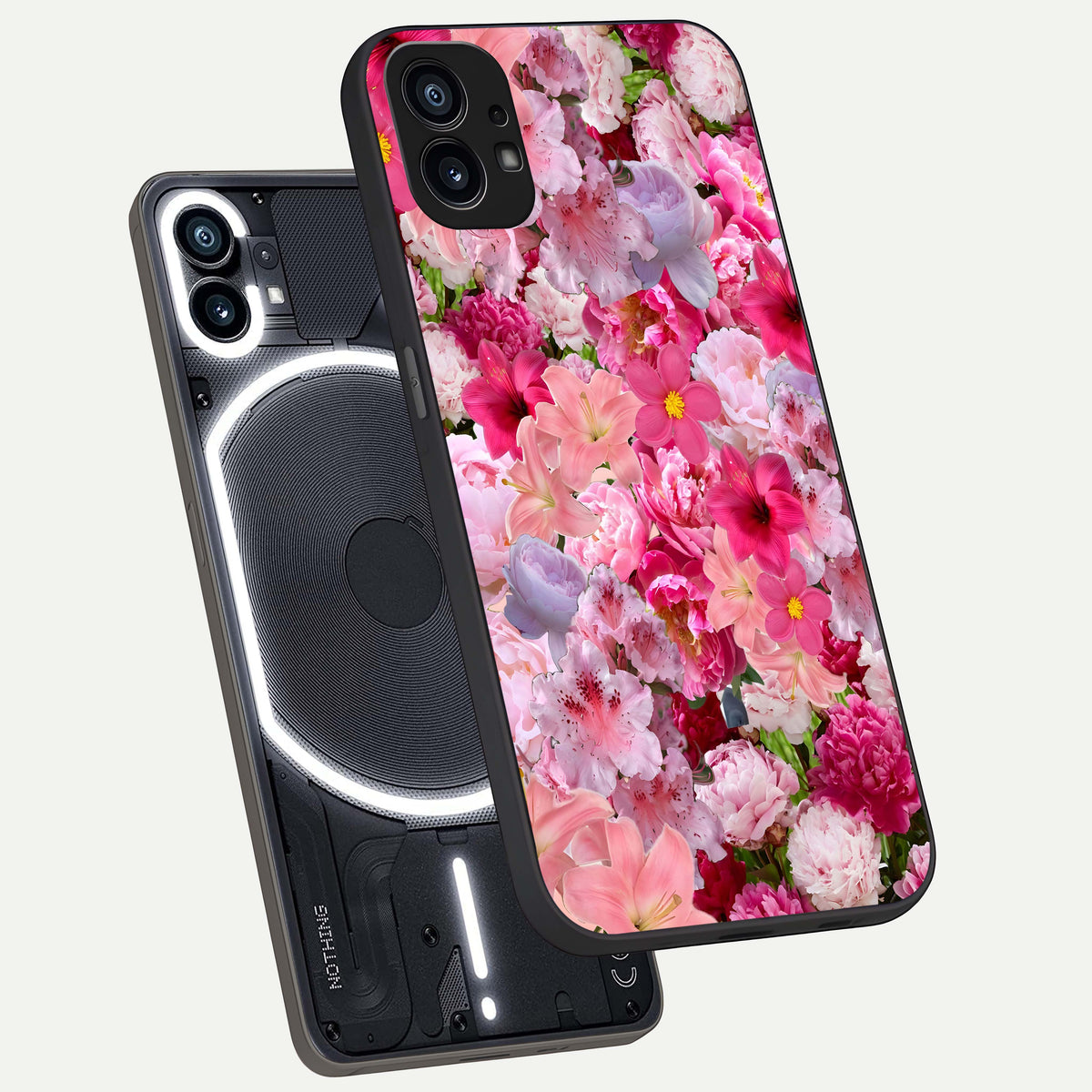  Bloom Crush Fantasy phone case For Nothing Phone 1 showing premium glass back cover with detailed artwork