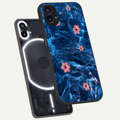  Bloom Thread Art phone case For Nothing Phone 1 showing premium glass back cover with detailed artwork