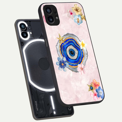  Divine Aura Bloom phone case For Nothing Phone 1 showing premium glass back cover with detailed artwork