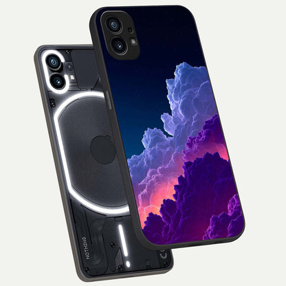  Dreamy Cloud Skies phone case For Nothing Phone 1 showing premium glass back cover with detailed artwork