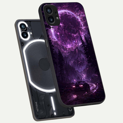  Eternal Cosmic Drive phone case For Nothing Phone 1 showing premium glass back cover with detailed artwork
