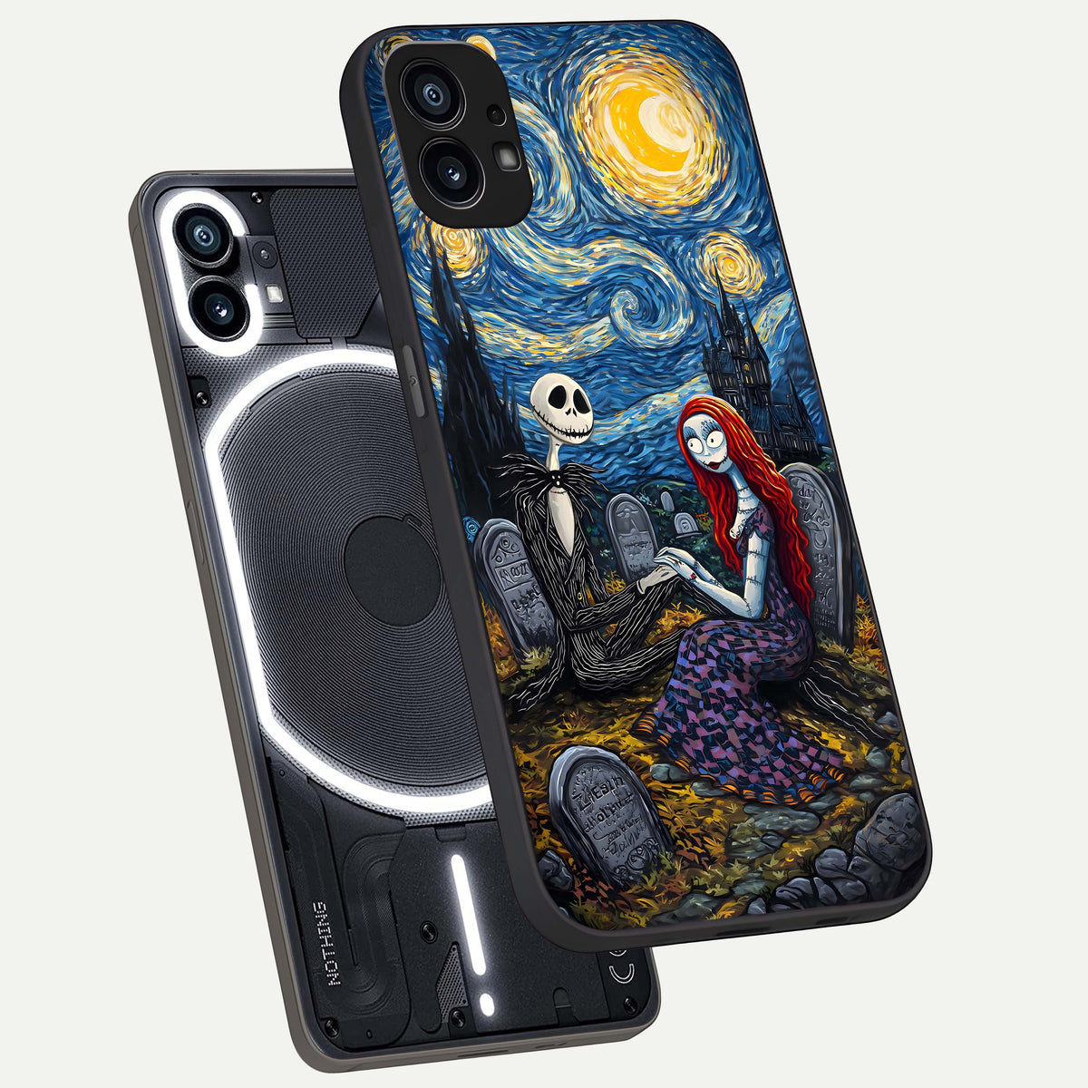  Eternal Night Love phone case For Nothing Phone 1 showing premium glass back cover with detailed artwork