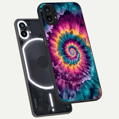  Galactic Spiral Burst phone case For Nothing Phone 1 showing premium glass back cover with detailed artwork