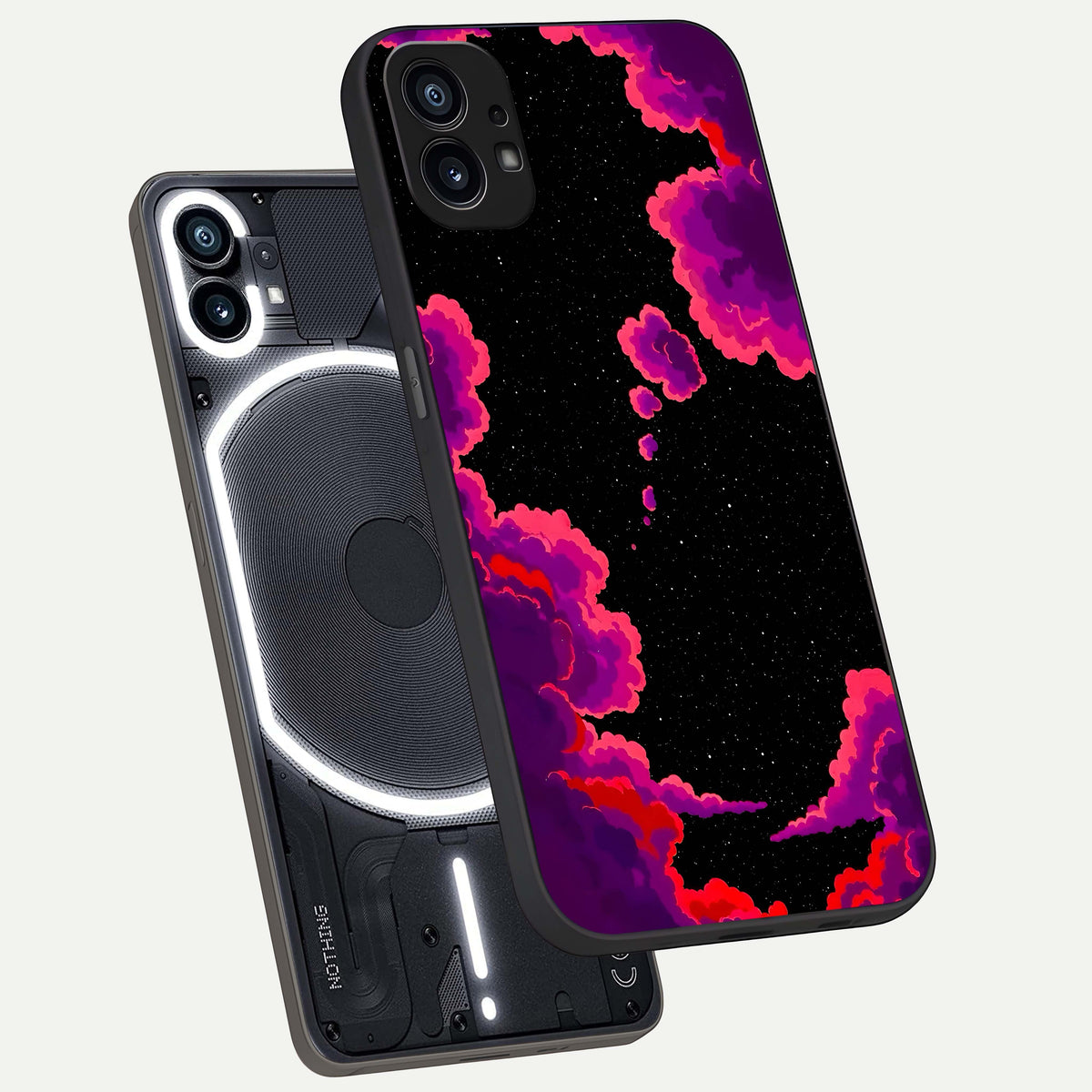  Galaxy Dream Frame phone case For Nothing Phone 1 showing premium glass back cover with detailed artwork