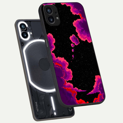  Galaxy Dream Frame phone case For Nothing Phone 1 showing premium glass back cover with detailed artwork